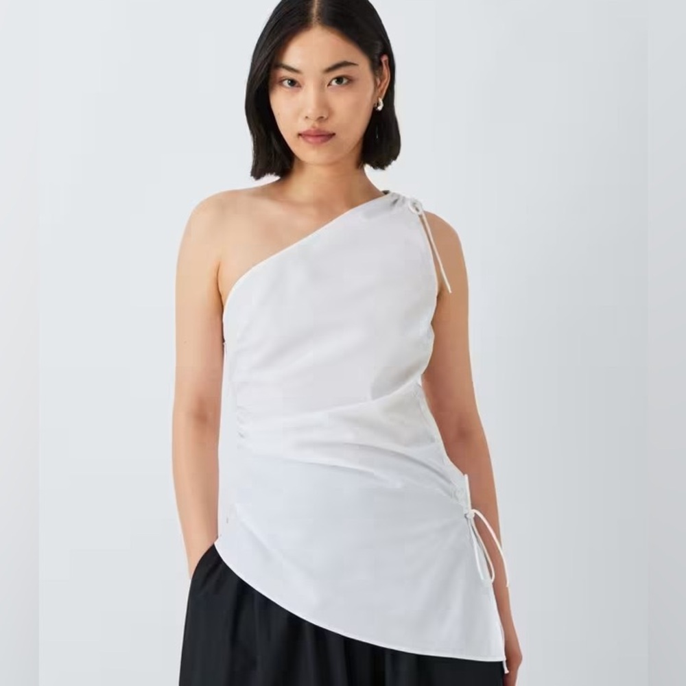 Asymmetrical tie tank top